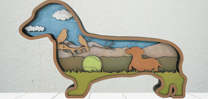 Dachshund 6 layered sign