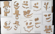 Snowman faces, scafts etc.