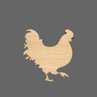 Wood chicken cutout