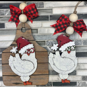 Chicken cow tag ornaments