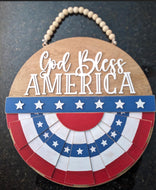 God  Bless America door hanger