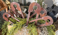 Load image into Gallery viewer, Primitive rusty safety pins or dough bowl filler #719