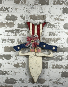 Uncle Sam skinny patriotic door hanger