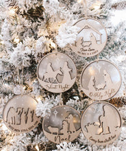 Load image into Gallery viewer, Set of 6 nativity ornaments.