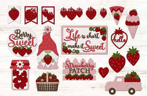 Strawberry themed tier tray