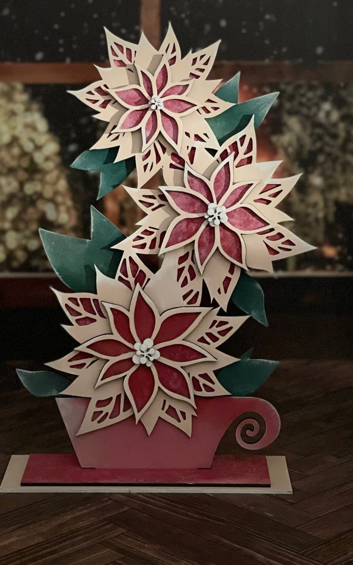 Standing poinsettia