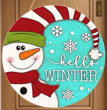 Load image into Gallery viewer, Hello Winter door hanger