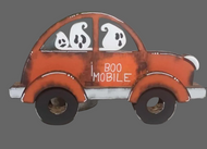 VE bug car carrying ghosts
