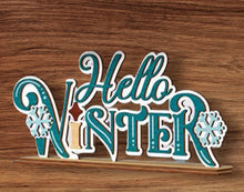 Load image into Gallery viewer, Hello winter  shelf sitter