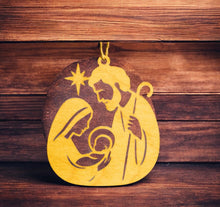 Load image into Gallery viewer, Trio  of nativity ornaments