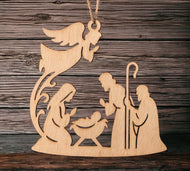Trio  of nativity ornaments