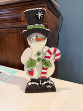 Load image into Gallery viewer, Candy Cane  standing snowman