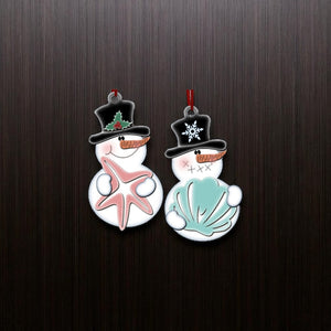 Beach themed showman ornaments