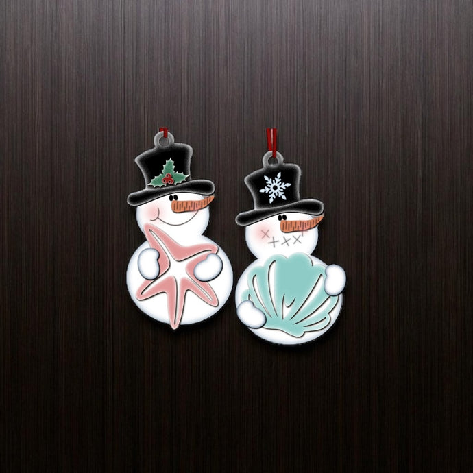 Beach themed showman ornaments