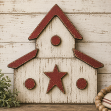 Load image into Gallery viewer, Patriotic bird house barn 828