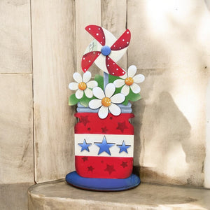 Patriotic mason jar