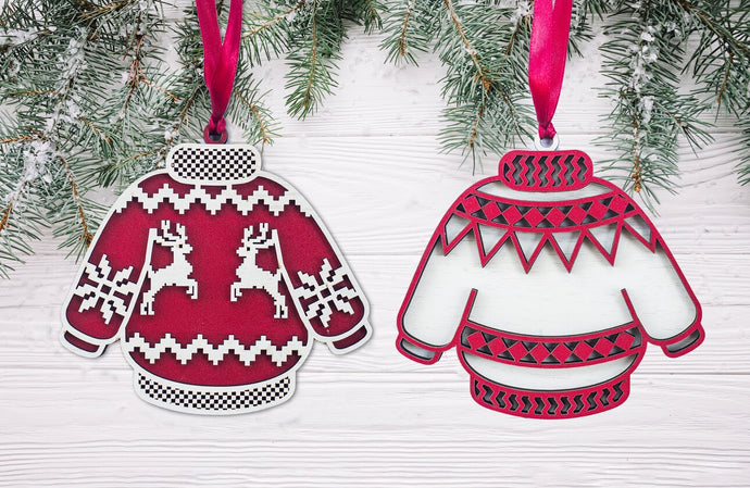 Sweater themed Ornaments