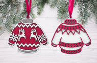 Sweater themed Ornaments