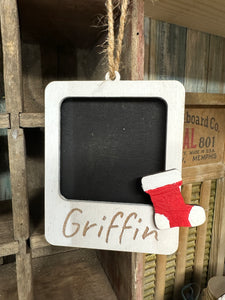 Personalized frame ornament