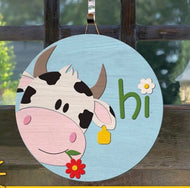 Whimsical cow sign