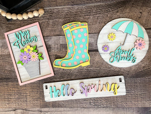 Interchangeable Crate with Hello Spring Cutouts